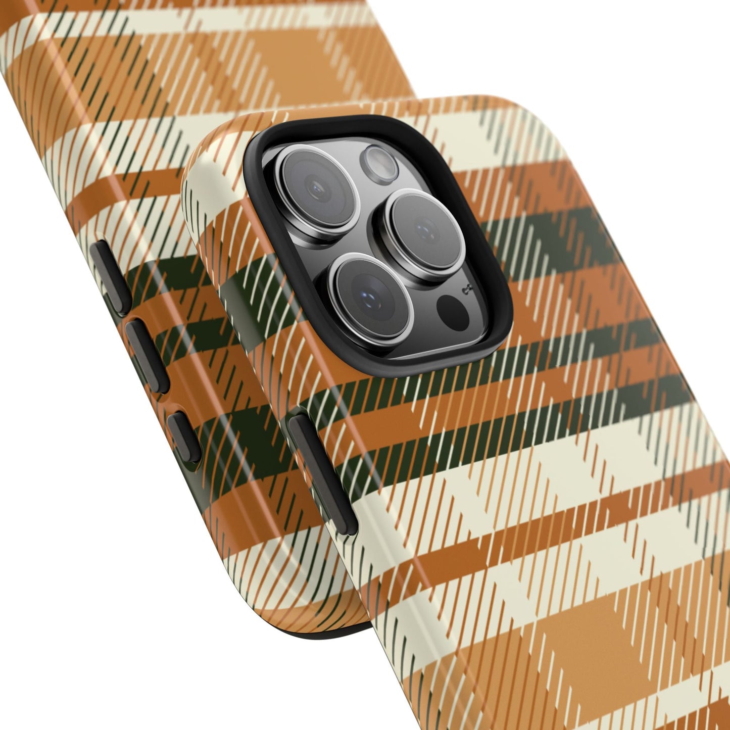 MagSafe Case - Pumpkin Spice Plaid Design - BOGO Cases