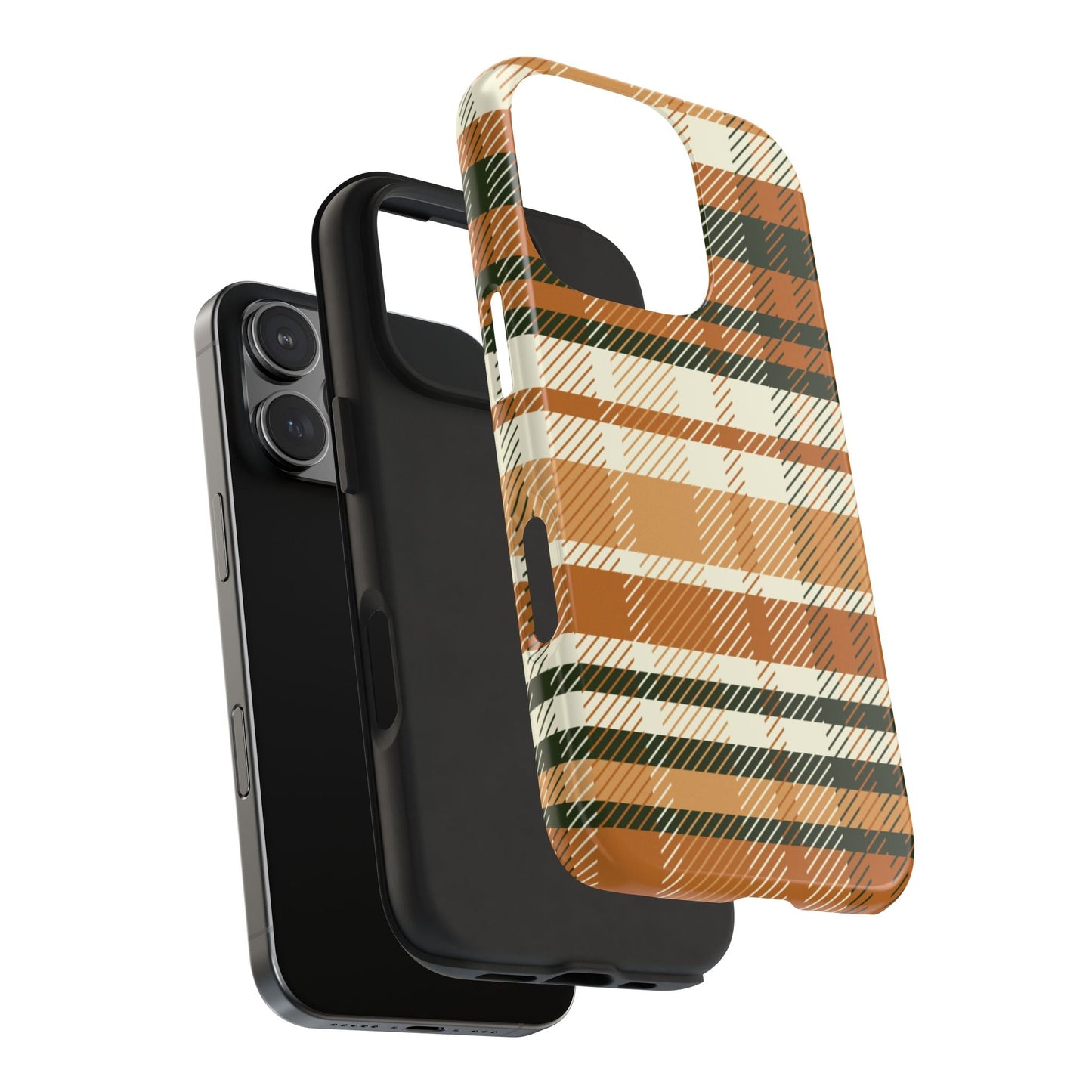 MagSafe Case - Pumpkin Spice Plaid Design - BOGO Cases