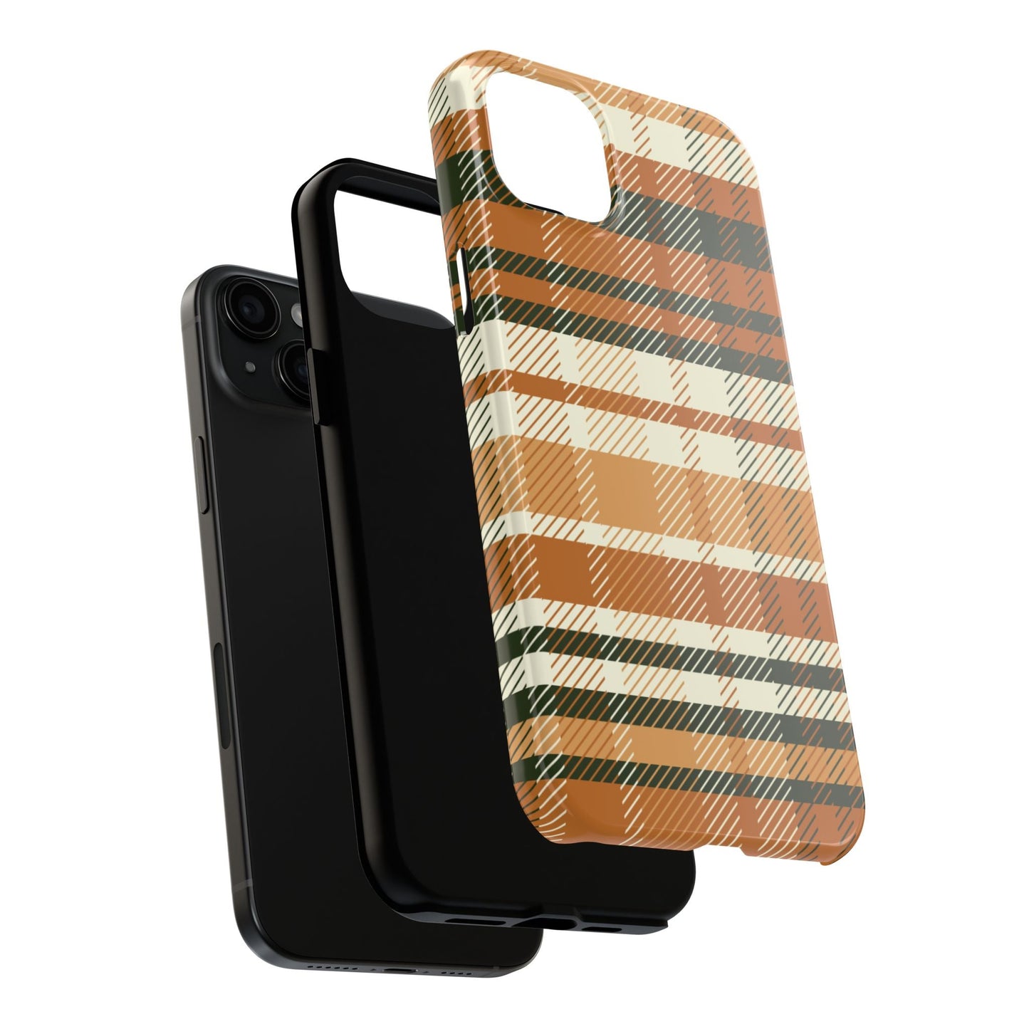 MagSafe Case - Pumpkin Spice Plaid Design - BOGO Cases