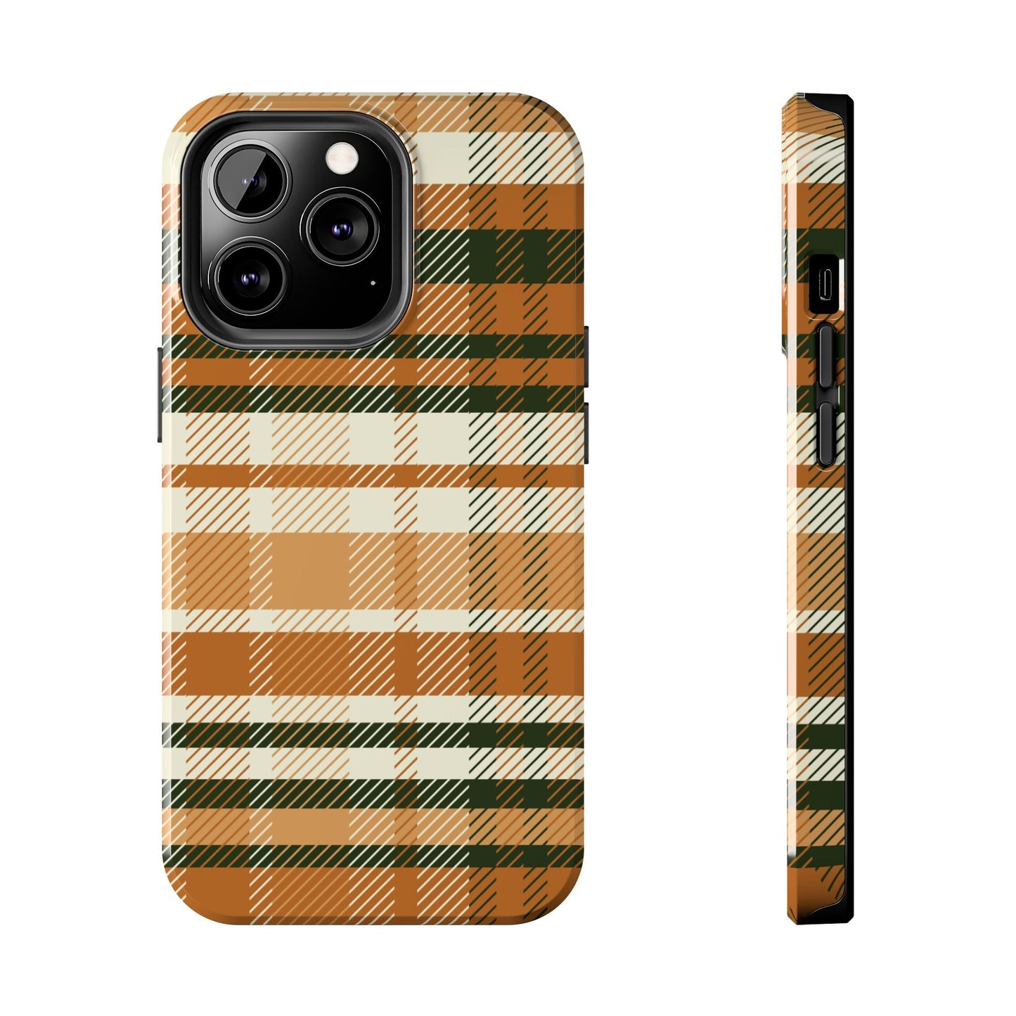 MagSafe Case - Pumpkin Spice Plaid Design - BOGO Cases
