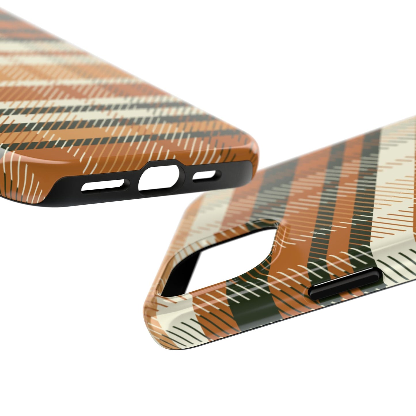 MagSafe Case - Pumpkin Spice Plaid Design - BOGO Cases