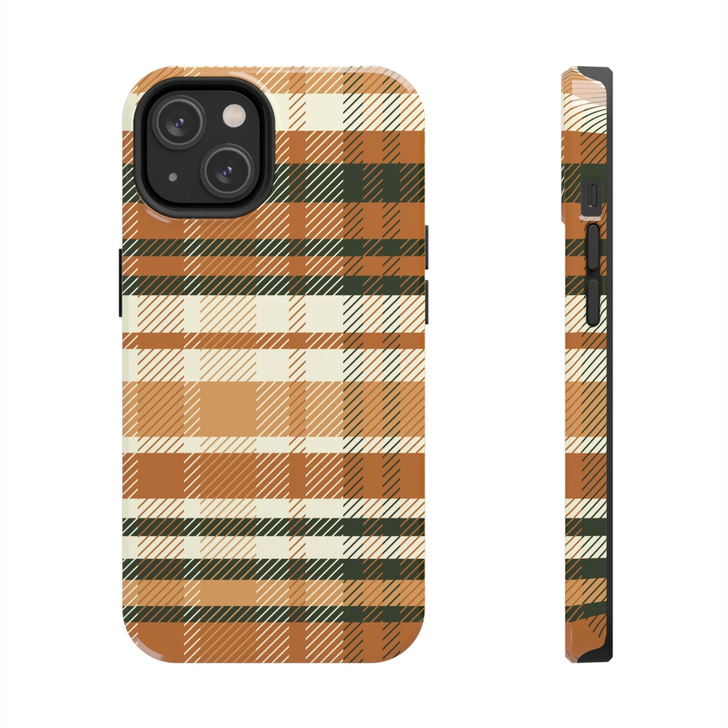 MagSafe Case - Pumpkin Spice Plaid Design - BOGO Cases