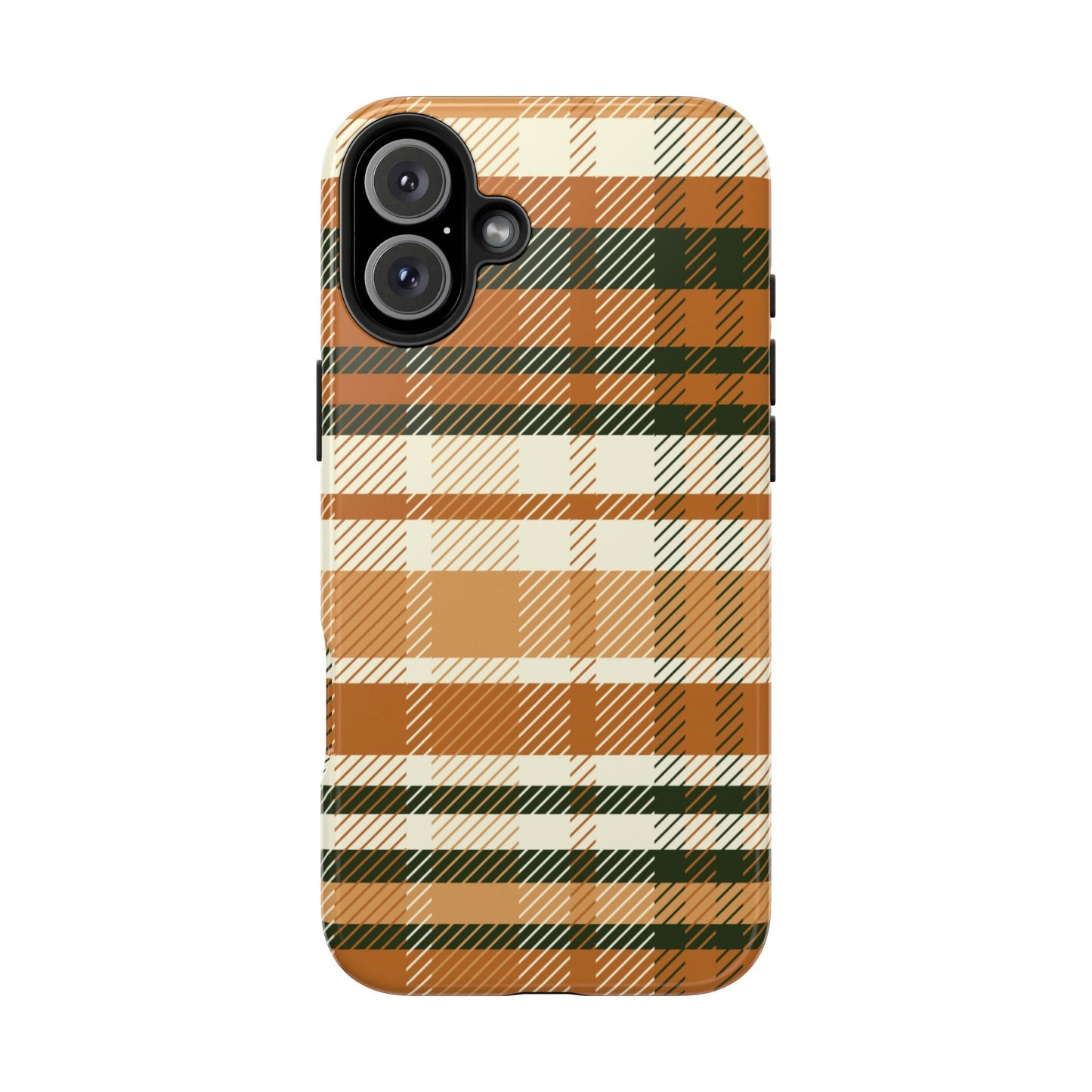 MagSafe Case - Pumpkin Spice Plaid Design - BOGO Cases