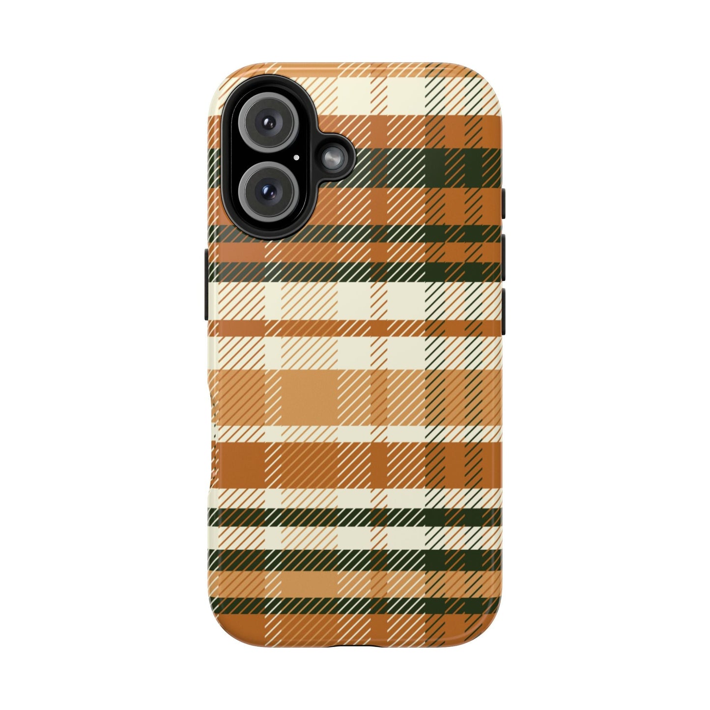 MagSafe Case - Pumpkin Spice Plaid Design - BOGO Cases