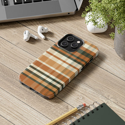 MagSafe Case - Pumpkin Spice Plaid Design - BOGO Cases
