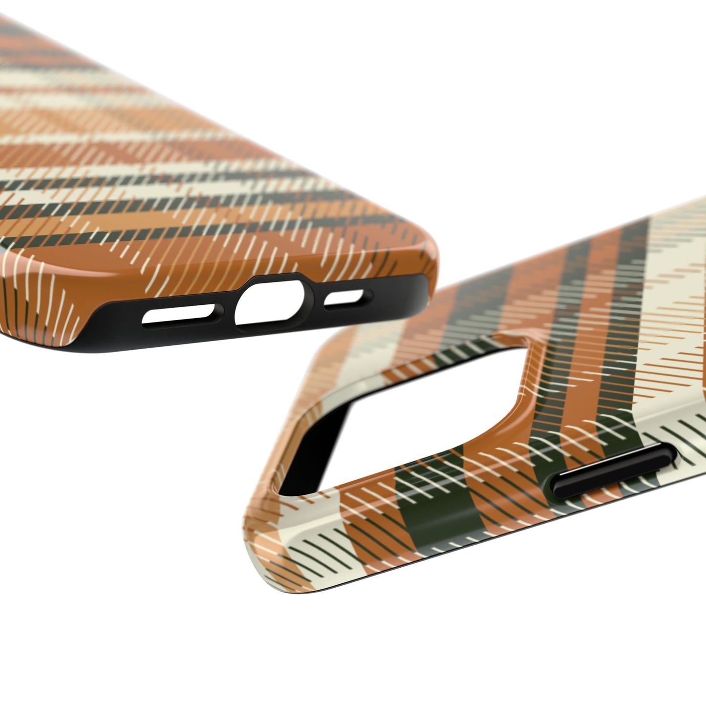 MagSafe Case - Pumpkin Spice Plaid Design - BOGO Cases