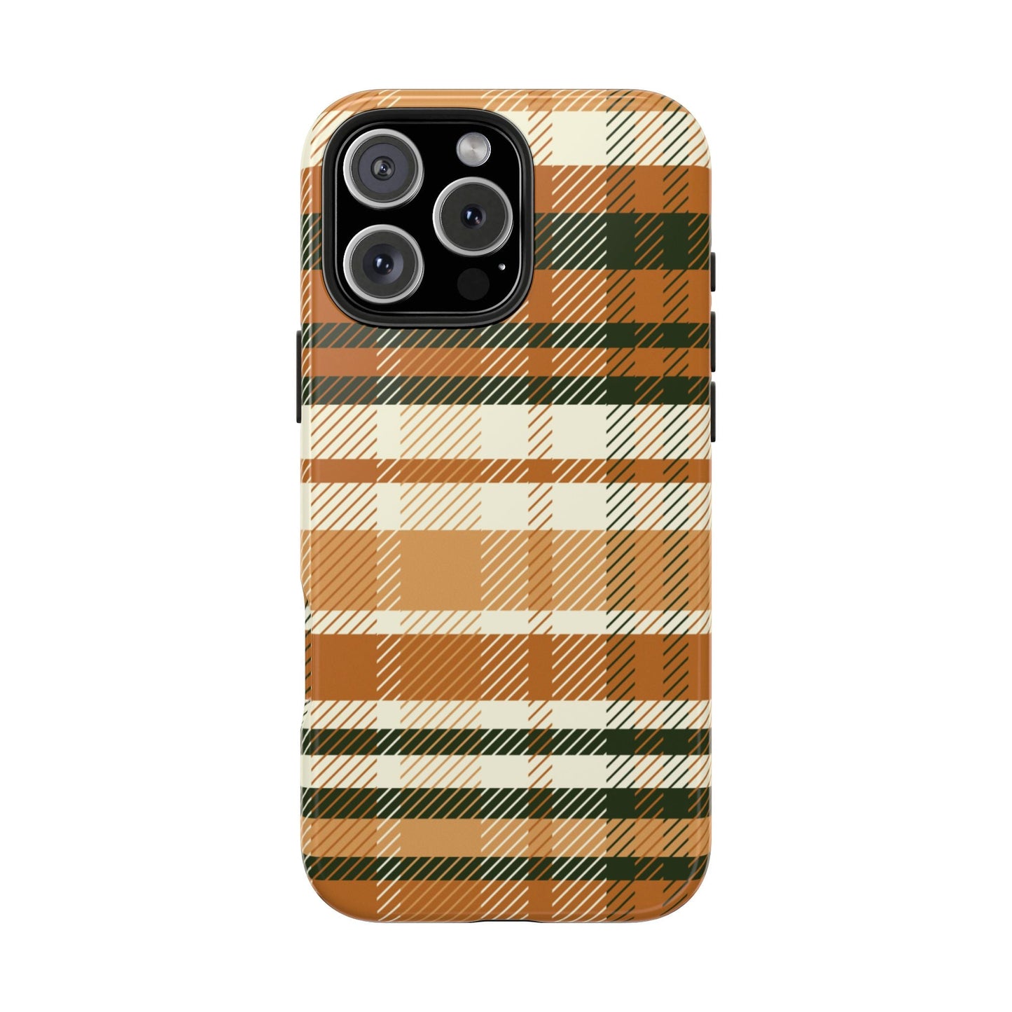 MagSafe Case - Pumpkin Spice Plaid Design - BOGO Cases