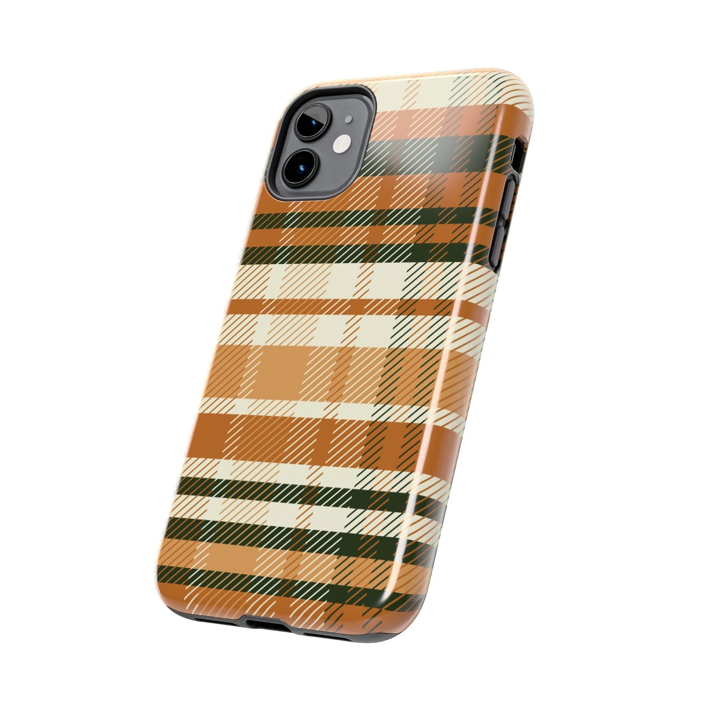 MagSafe Case - Pumpkin Spice Plaid Design - BOGO Cases
