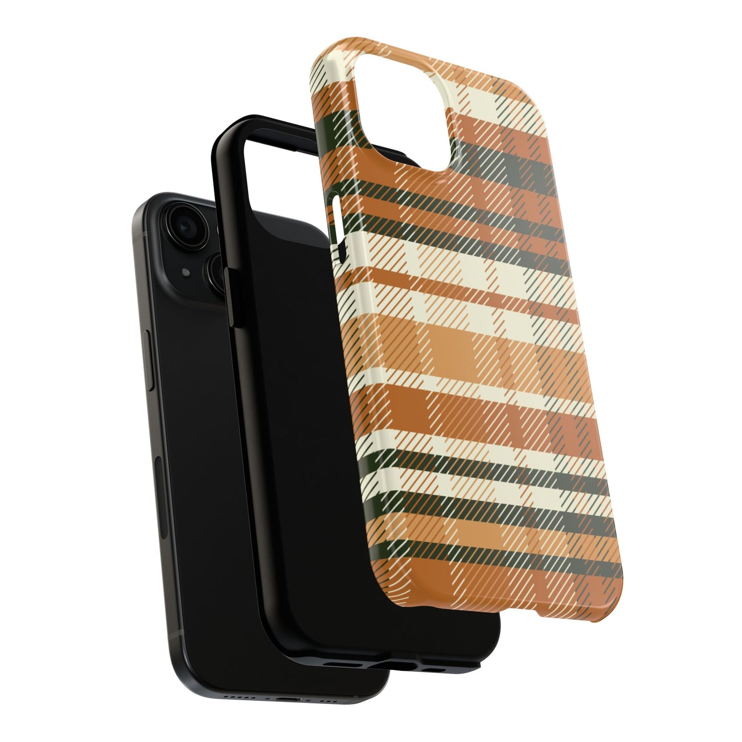 MagSafe Case - Pumpkin Spice Plaid Design - BOGO Cases