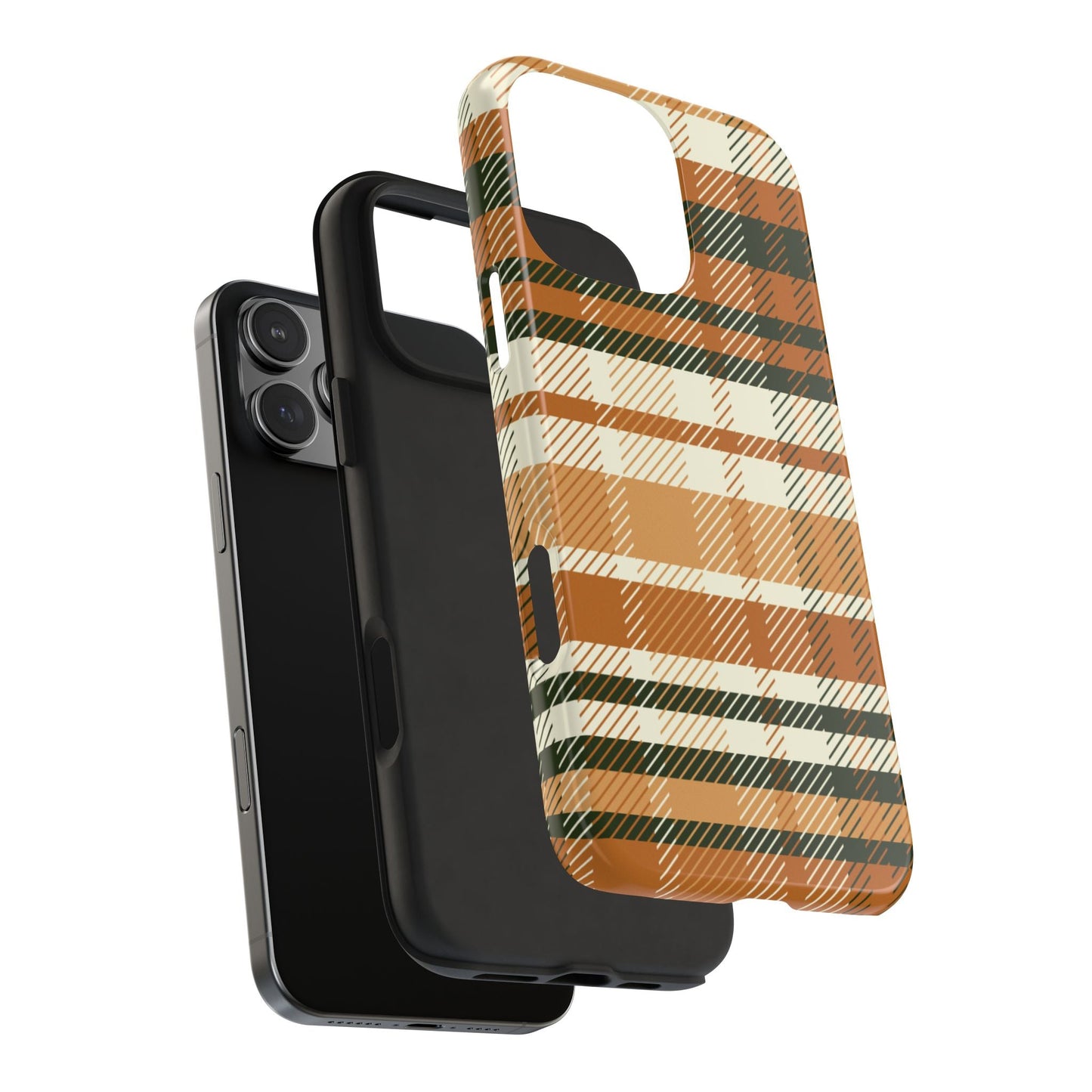 MagSafe Case - Pumpkin Spice Plaid Design - BOGO Cases