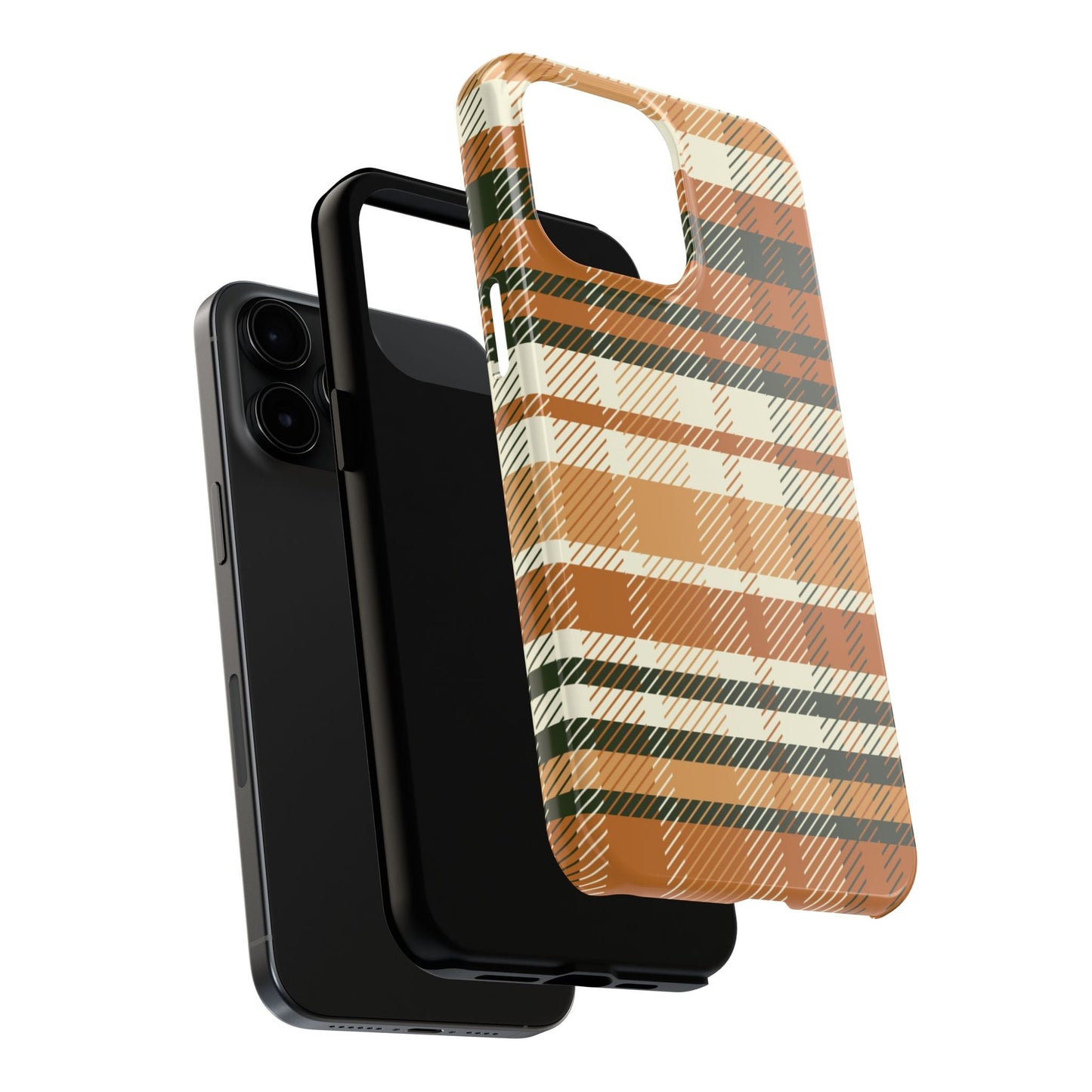 MagSafe Case - Pumpkin Spice Plaid Design - BOGO Cases