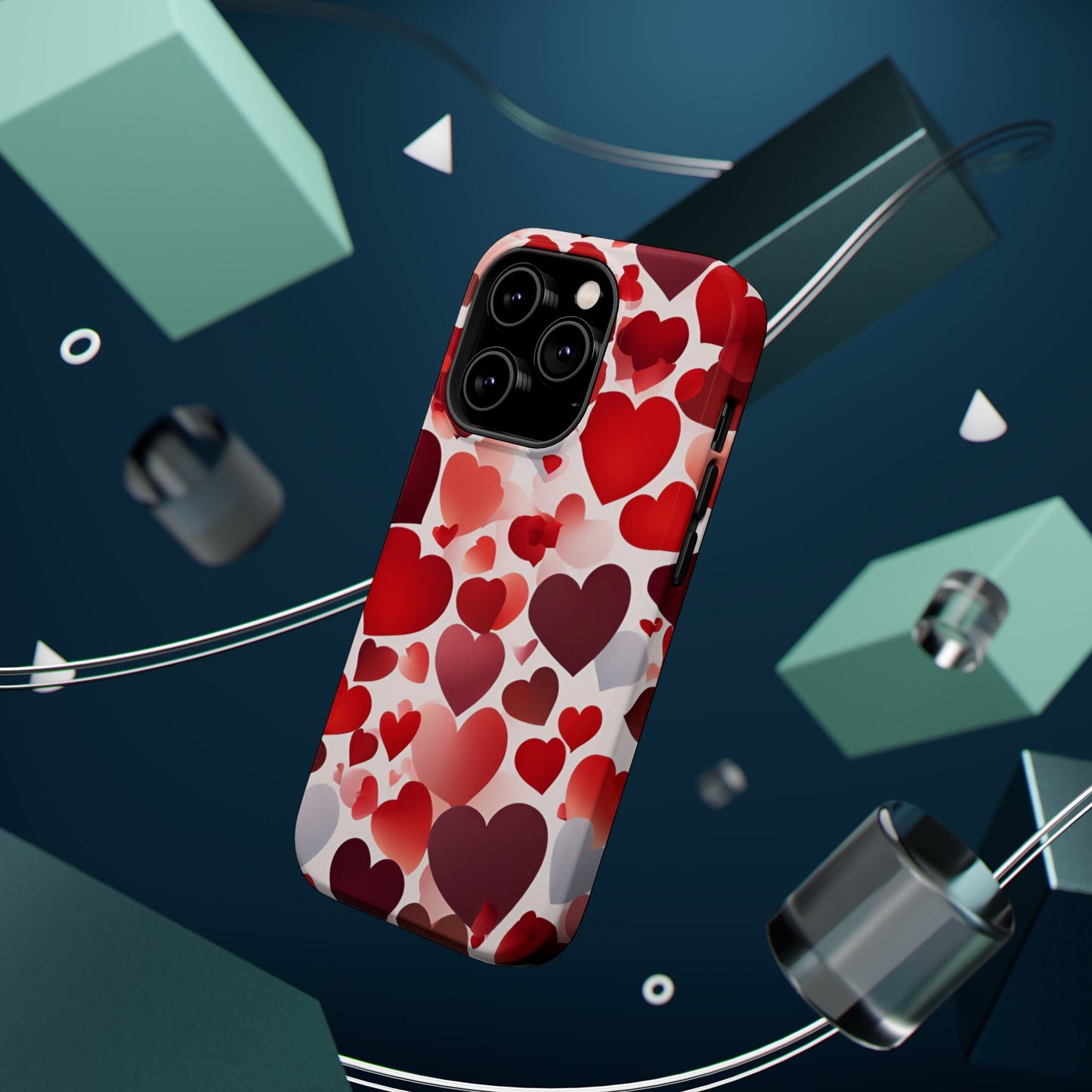 MagSafe Case: Romantic Red Heart Gradient Case - BOGO Cases