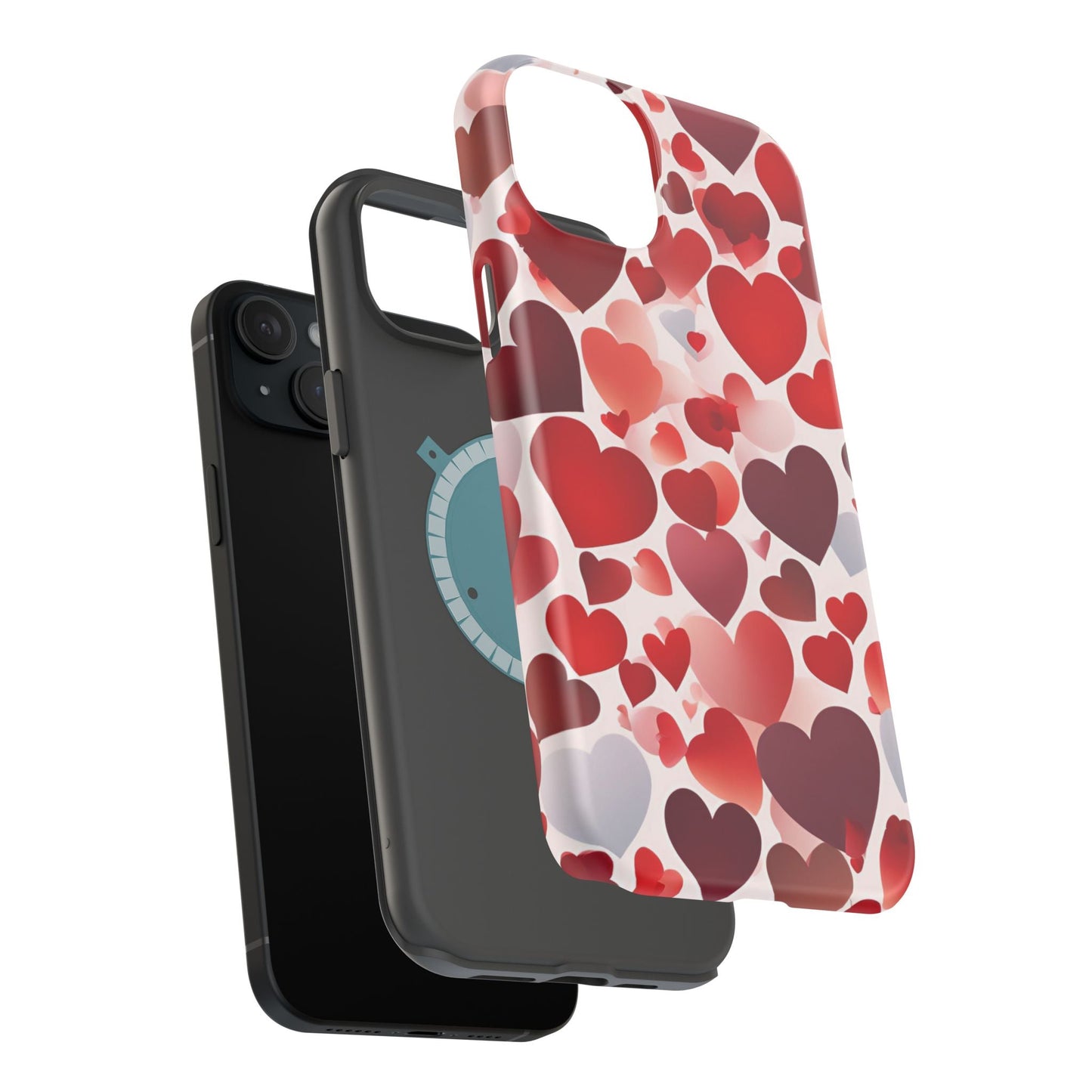 MagSafe Case: Romantic Red Heart Gradient Case - BOGO Cases