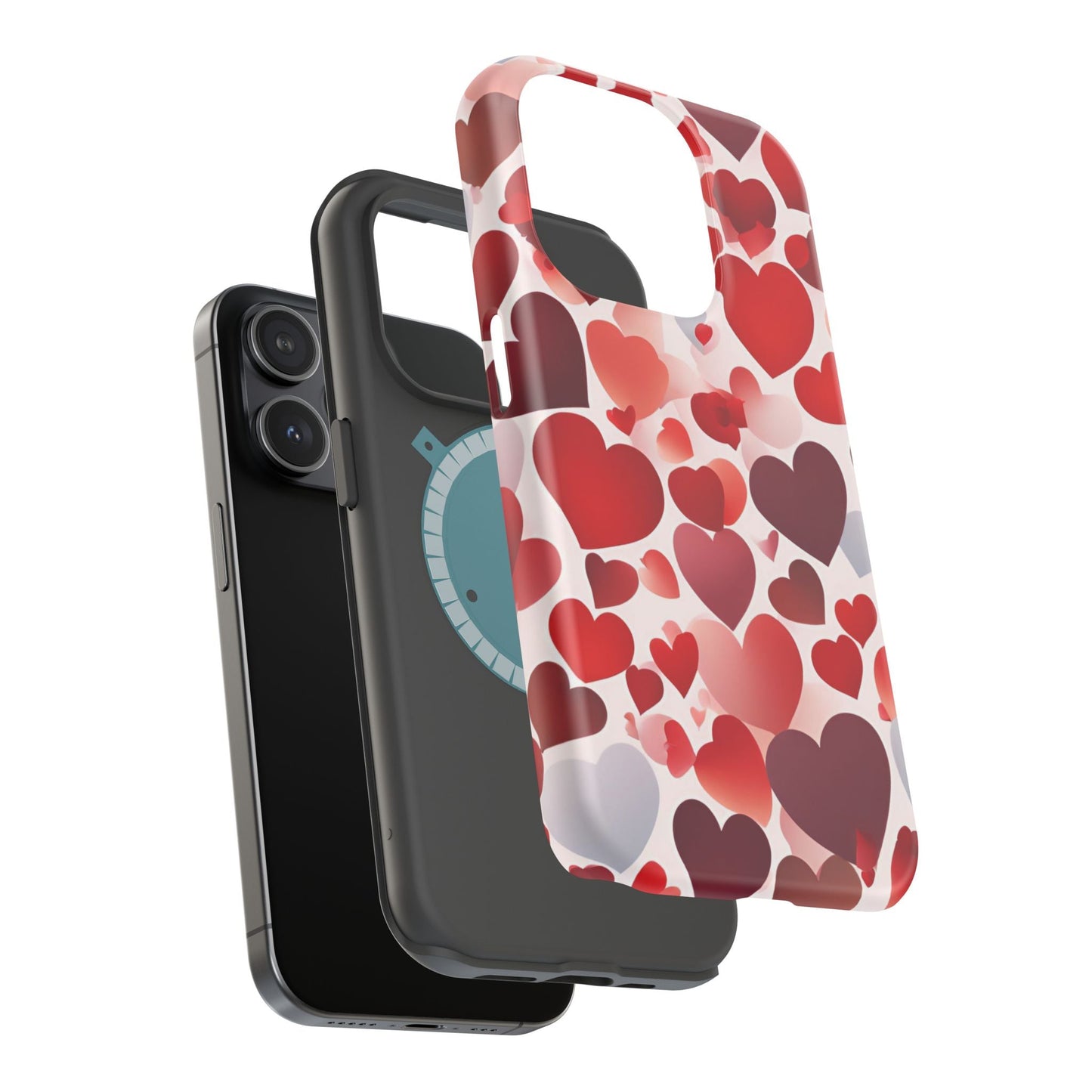 MagSafe Case: Romantic Red Heart Gradient Case - BOGO Cases