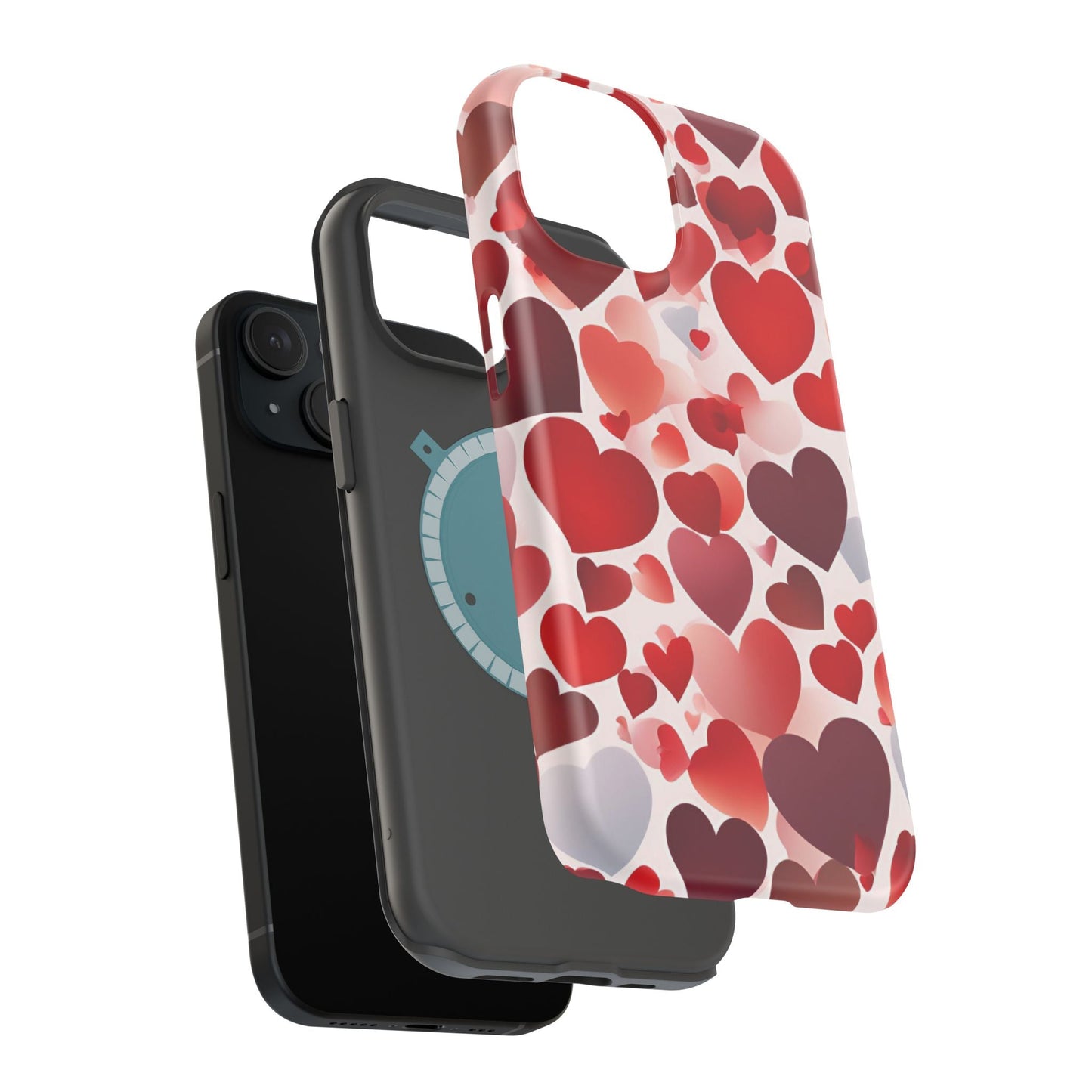 MagSafe Case: Romantic Red Heart Gradient Case - BOGO Cases