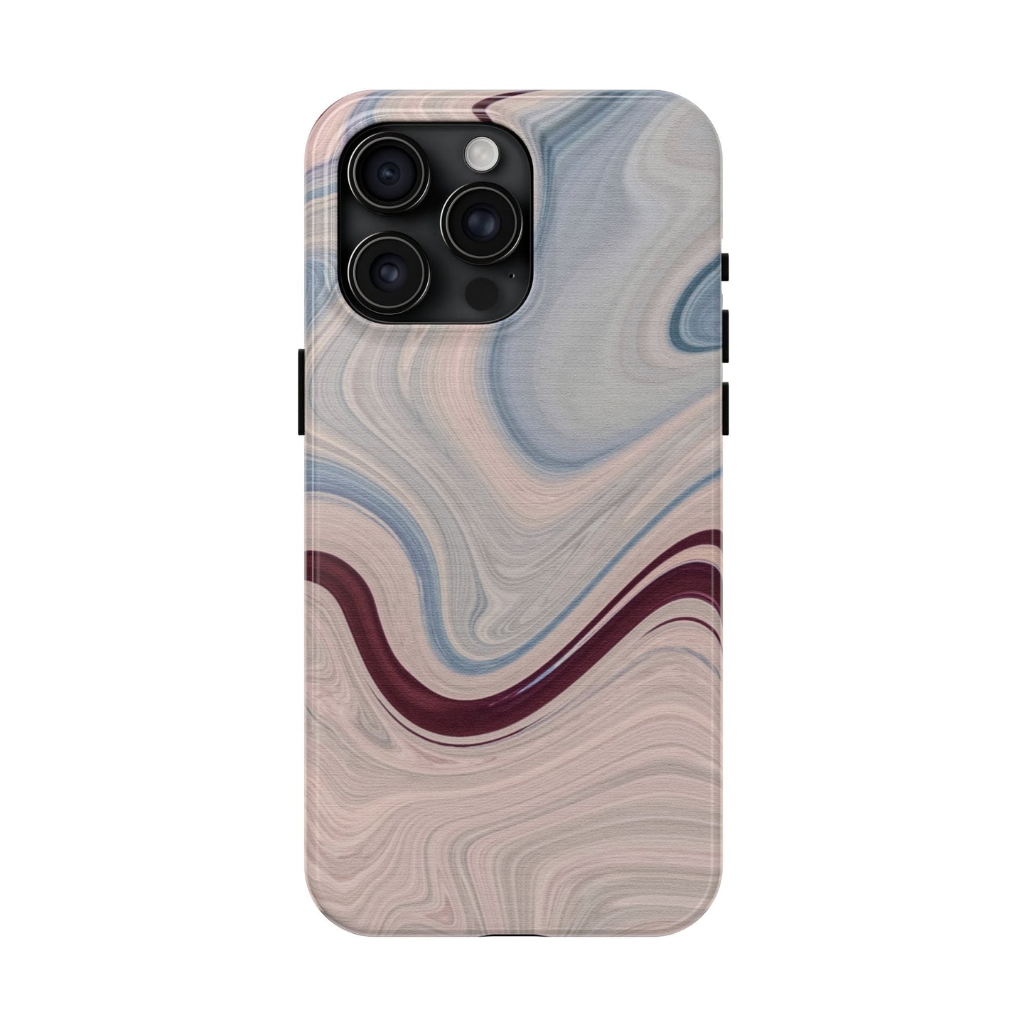 Marble Swirl Elegance – iPhone Case with Blue & Pink Abstract Art - BOGO Cases