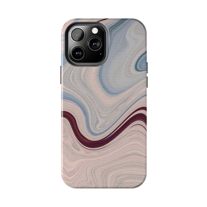 Marble Swirl Elegance – iPhone Case with Blue & Pink Abstract Art - BOGO Cases