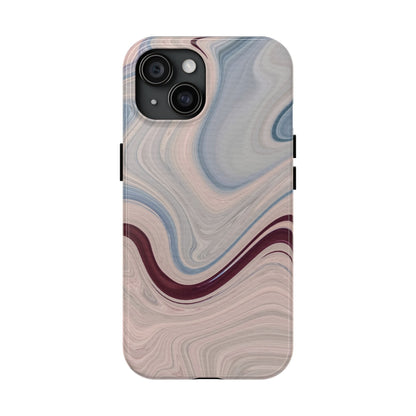 Marble Swirl Elegance – iPhone Case with Blue & Pink Abstract Art - BOGO Cases