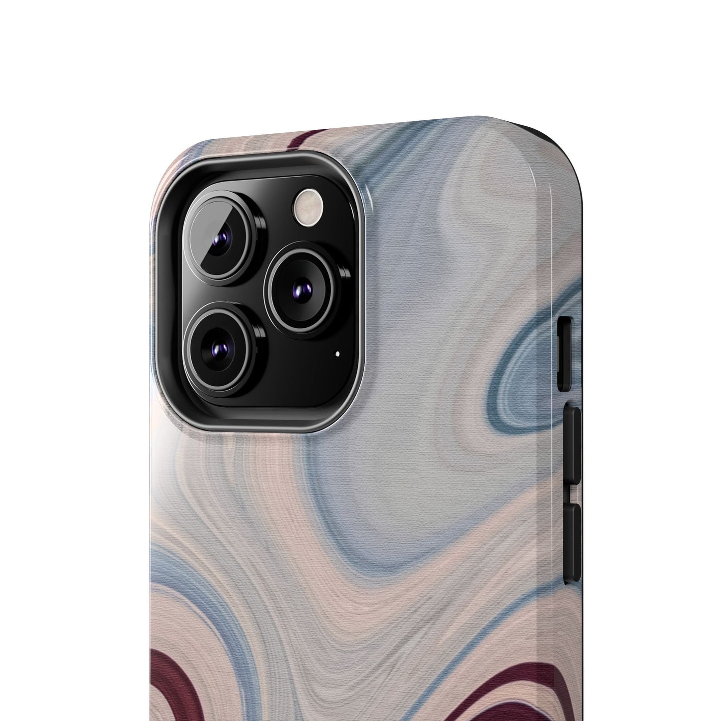 Marble Swirl Elegance – iPhone Case with Blue & Pink Abstract Art - BOGO Cases