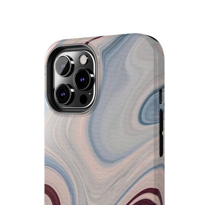 Marble Swirl Elegance – iPhone Case with Blue & Pink Abstract Art - BOGO Cases