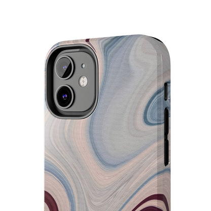 Marble Swirl Elegance – iPhone Case with Blue & Pink Abstract Art - BOGO Cases