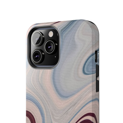Marble Swirl Elegance – iPhone Case with Blue & Pink Abstract Art - BOGO Cases