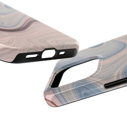 Marble Swirl Elegance – iPhone Case with Blue & Pink Abstract Art - BOGO Cases