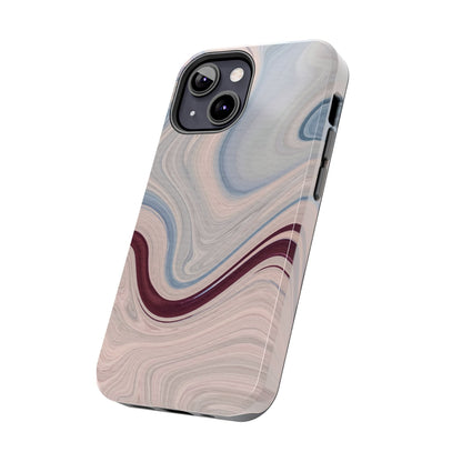 Marble Swirl Elegance – iPhone Case with Blue & Pink Abstract Art - BOGO Cases