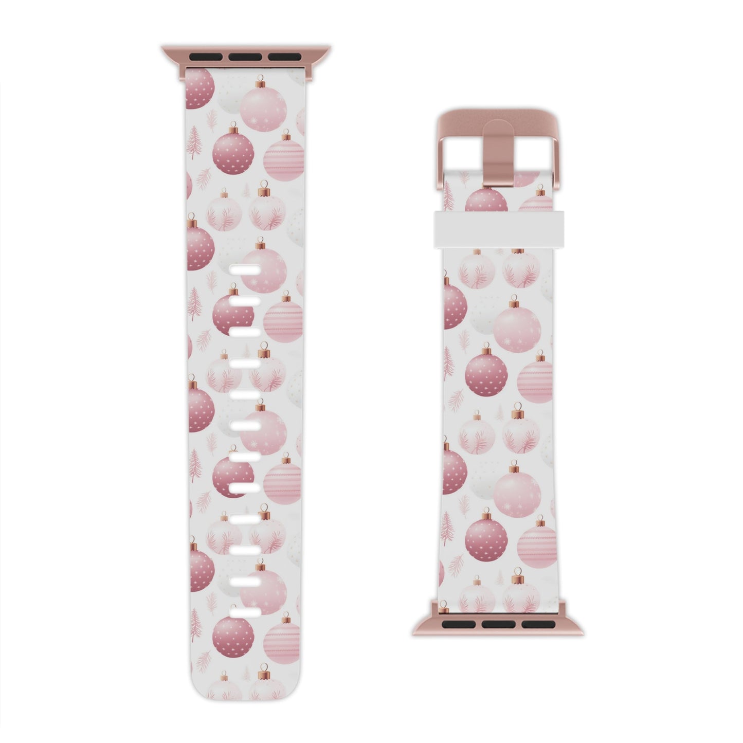 Merry in Pink Christmas Balls Apple Watch Band - BOGO Cases
