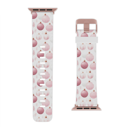 Merry in Pink Christmas Balls Apple Watch Band - BOGO Cases