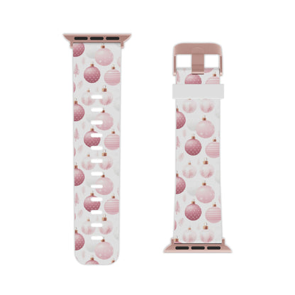 Merry in Pink Christmas Balls Apple Watch Band - BOGO Cases