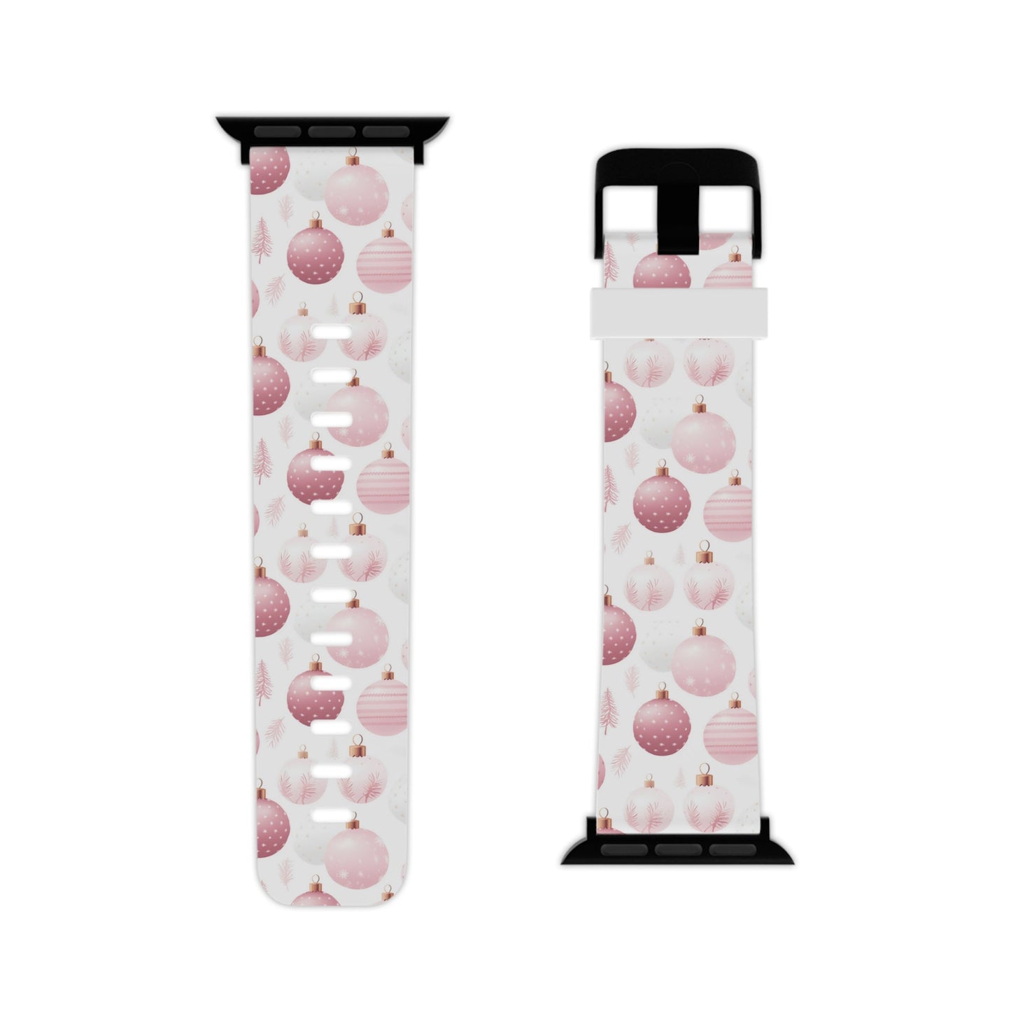 Merry in Pink Christmas Balls Apple Watch Band - BOGO Cases