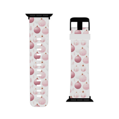 Merry in Pink Christmas Balls Apple Watch Band - BOGO Cases