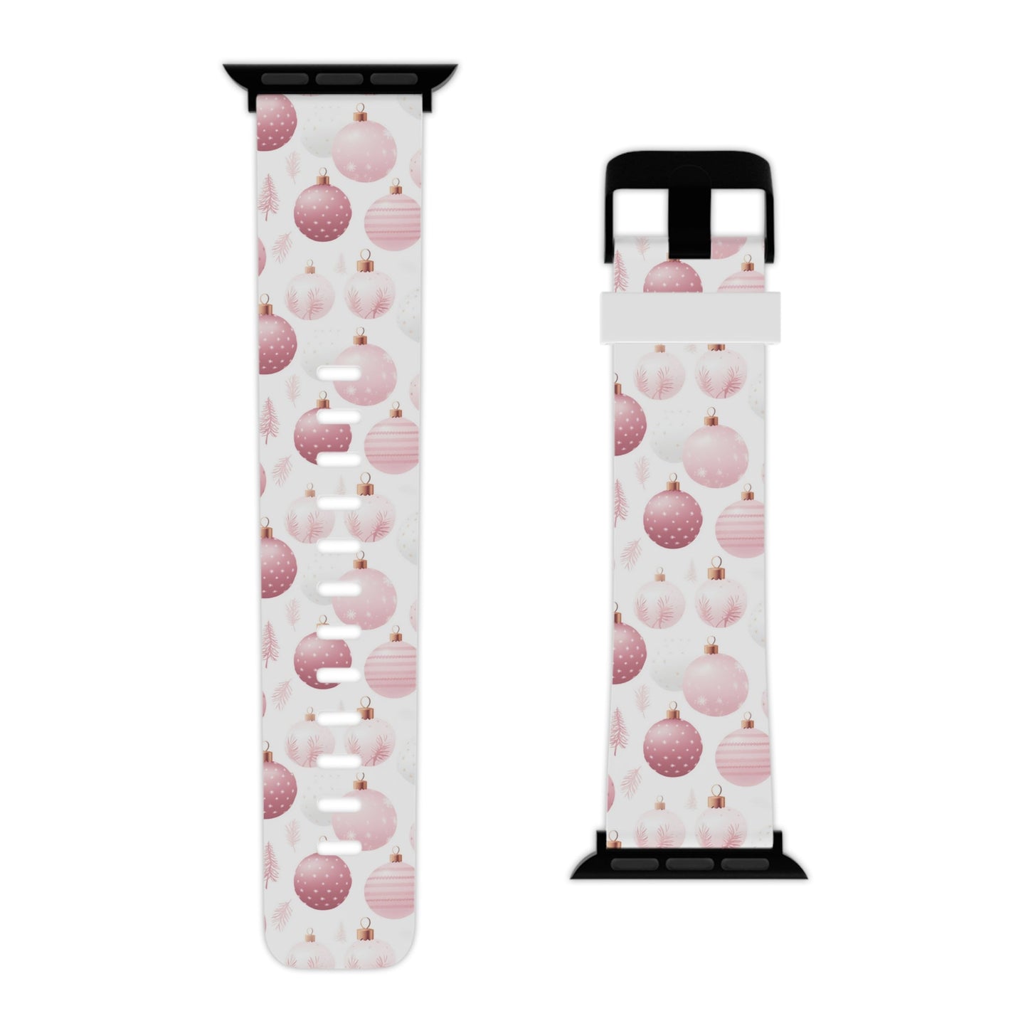 Merry in Pink Christmas Balls Apple Watch Band - BOGO Cases