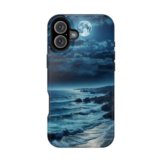 Midnight Ocean Moon - MagSafe iPhone Case - BOGO Cases