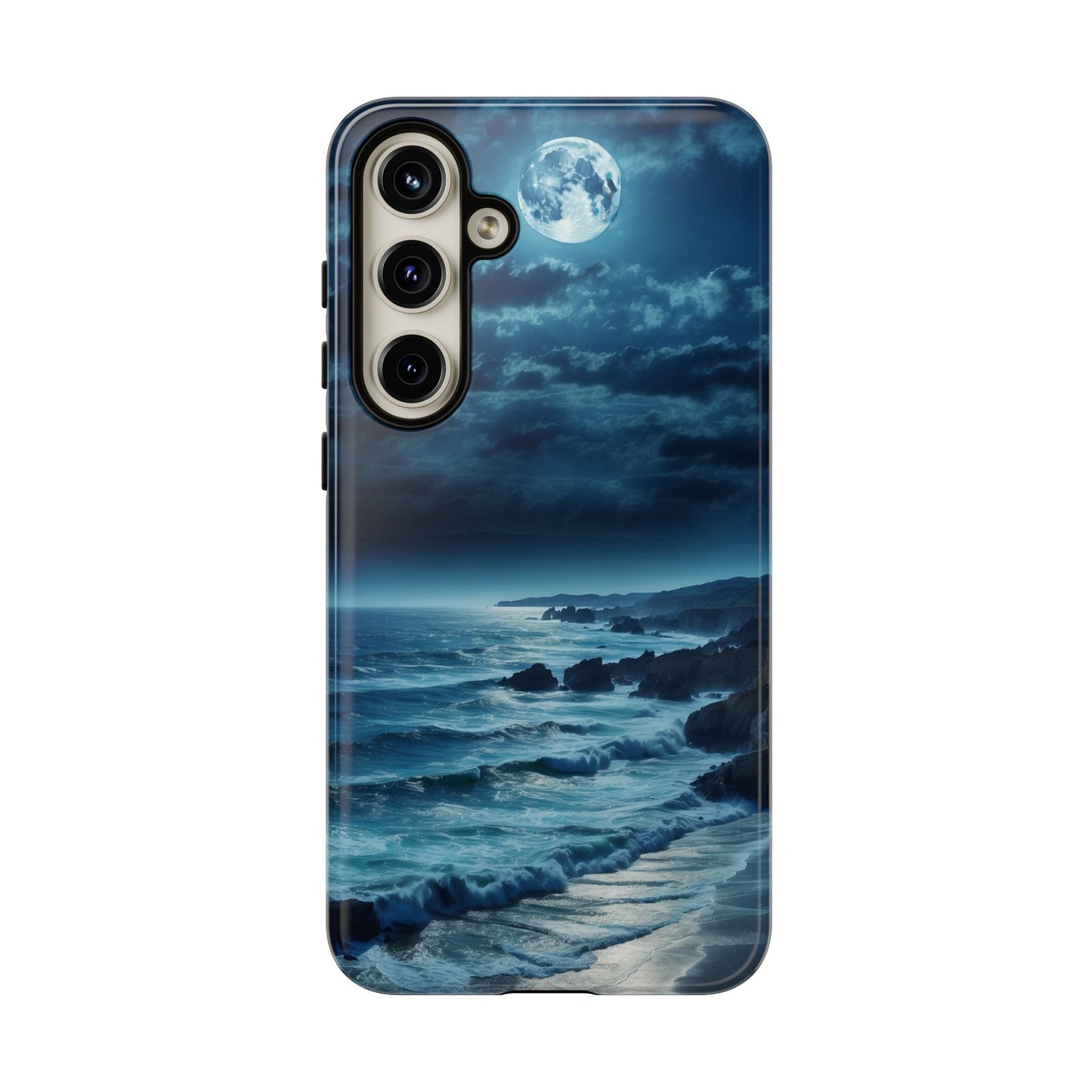 Midnight Ocean Moon - Samsung Galaxy Case - BOGO Cases
