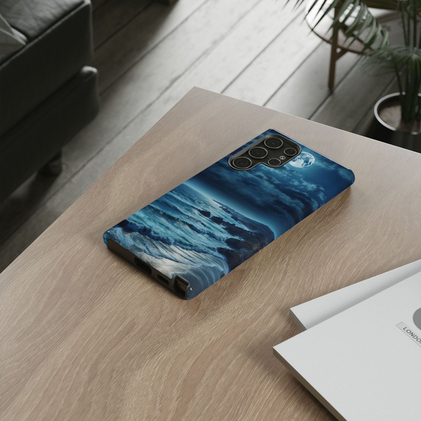 Midnight Ocean Moon - Samsung Galaxy Case - BOGO Cases