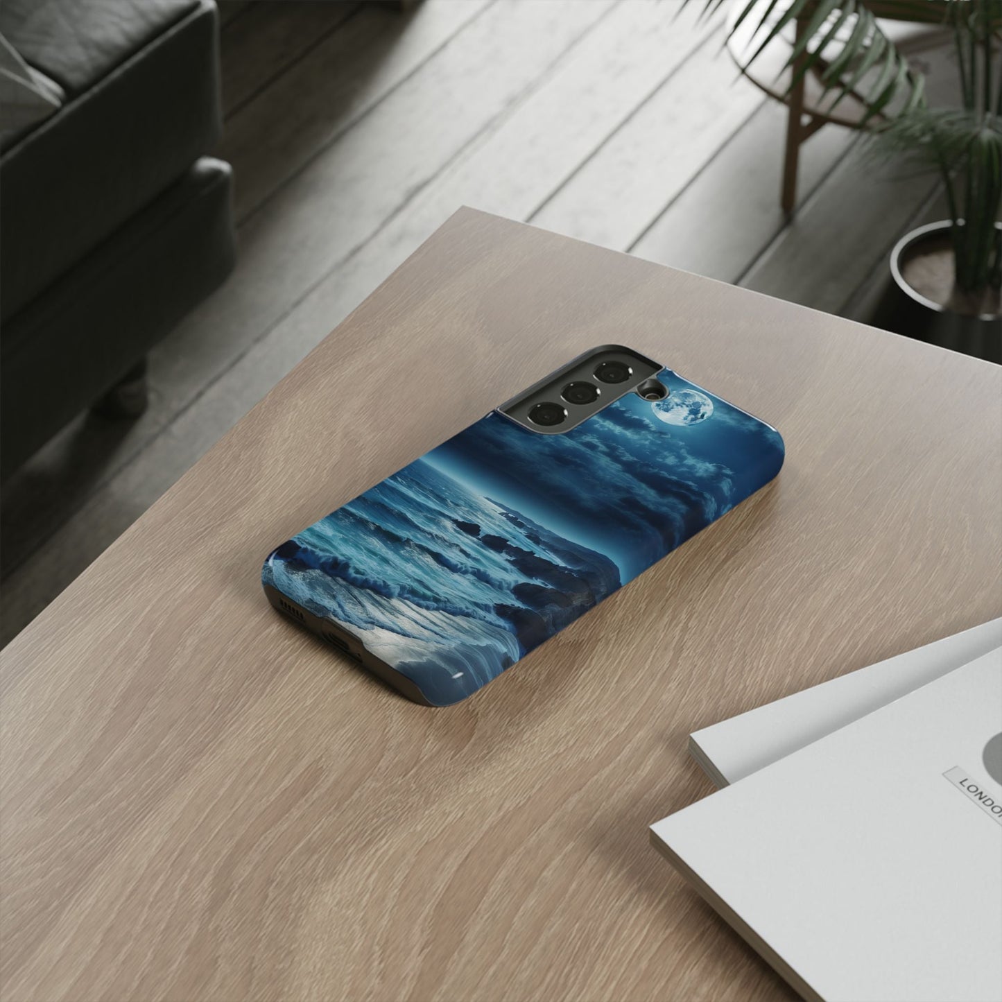 Midnight Ocean Moon - Samsung Galaxy Case - BOGO Cases