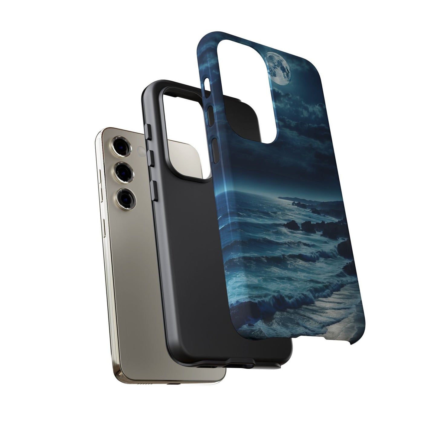 Midnight Ocean Moon - Samsung Galaxy Case - BOGO Cases