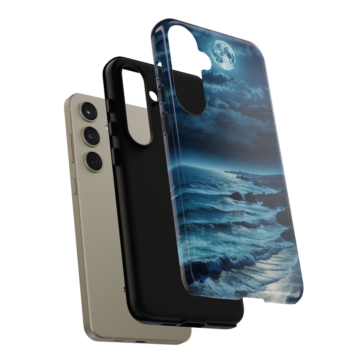 Midnight Ocean Moon - Samsung Galaxy Case - BOGO Cases