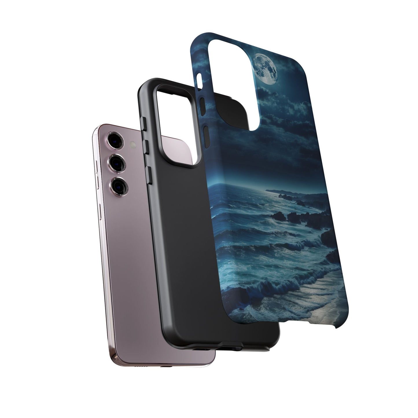 Midnight Ocean Moon - Samsung Galaxy Case - BOGO Cases