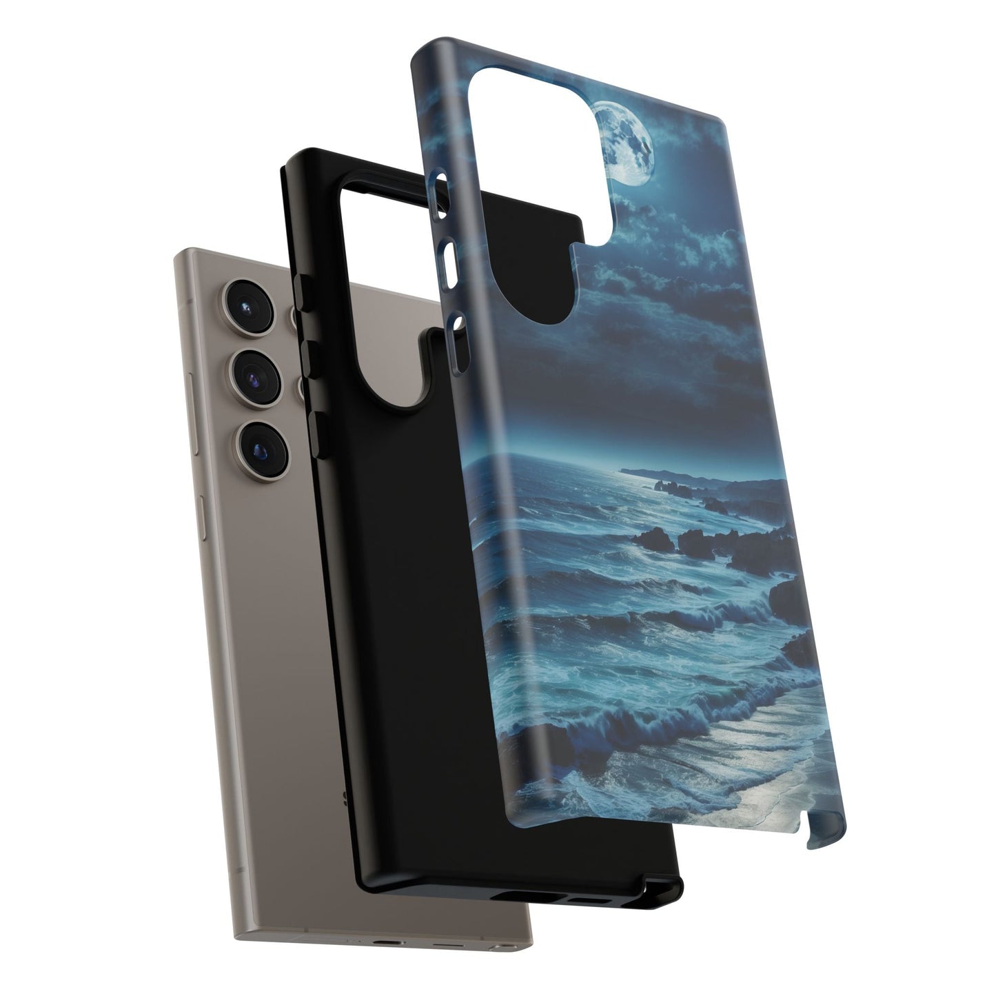 Midnight Ocean Moon - Samsung Galaxy Case - BOGO Cases