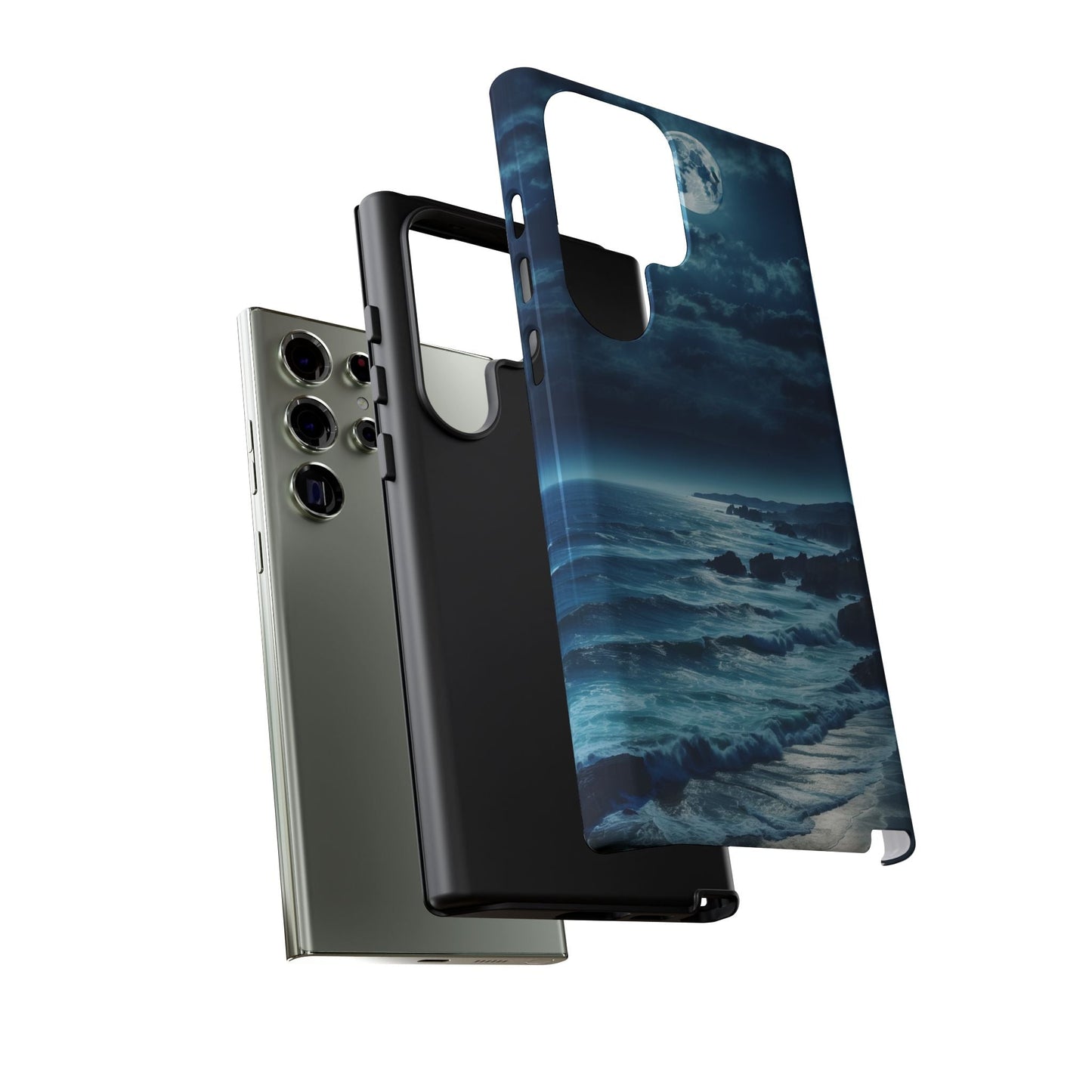 Midnight Ocean Moon - Samsung Galaxy Case - BOGO Cases