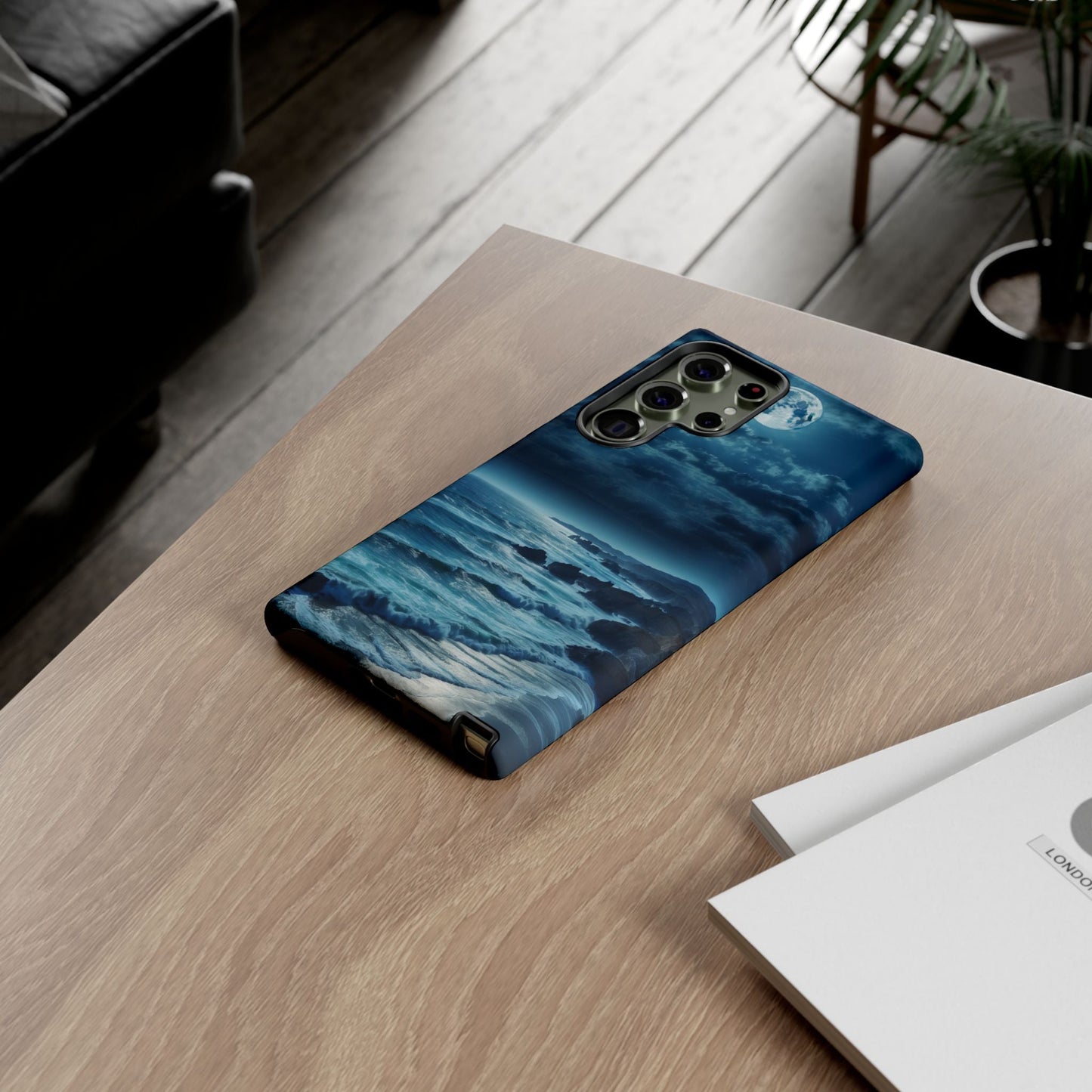 Midnight Ocean Moon - Samsung Galaxy Case - BOGO Cases