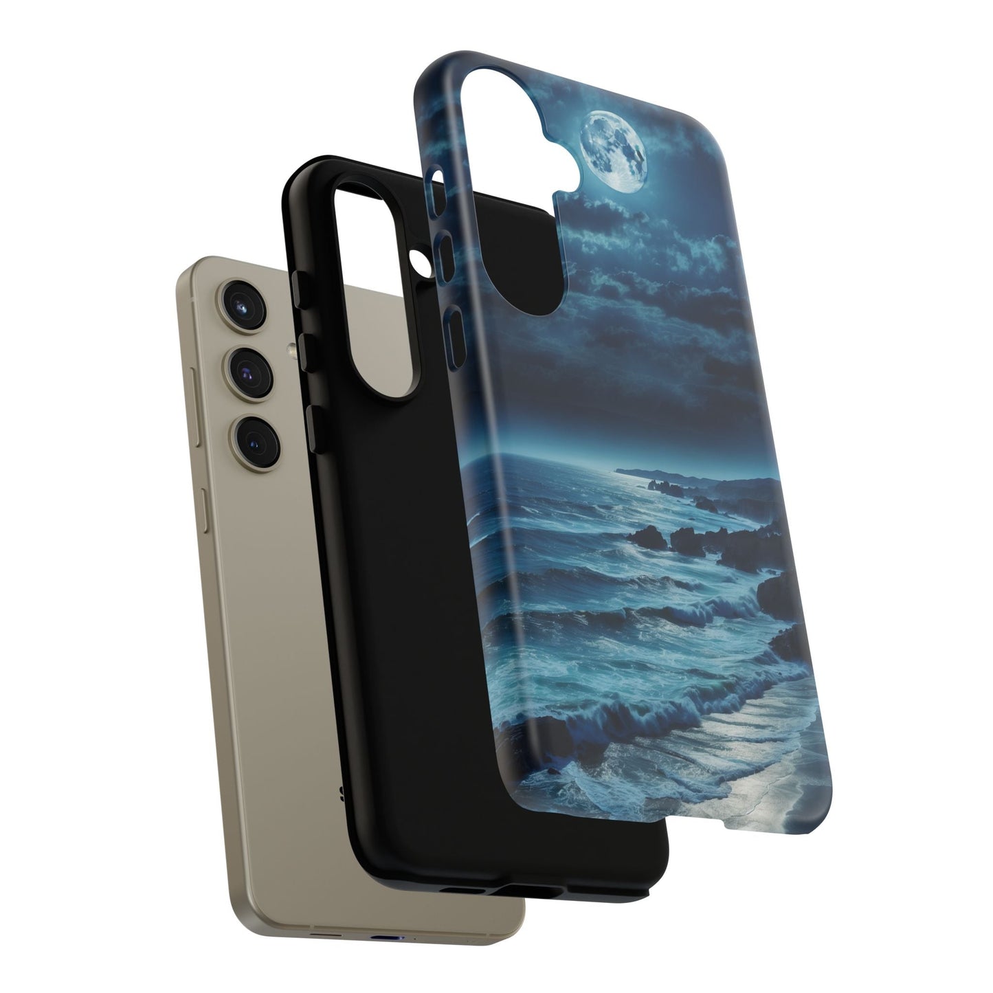 Midnight Ocean Moon - Samsung Galaxy Case - BOGO Cases