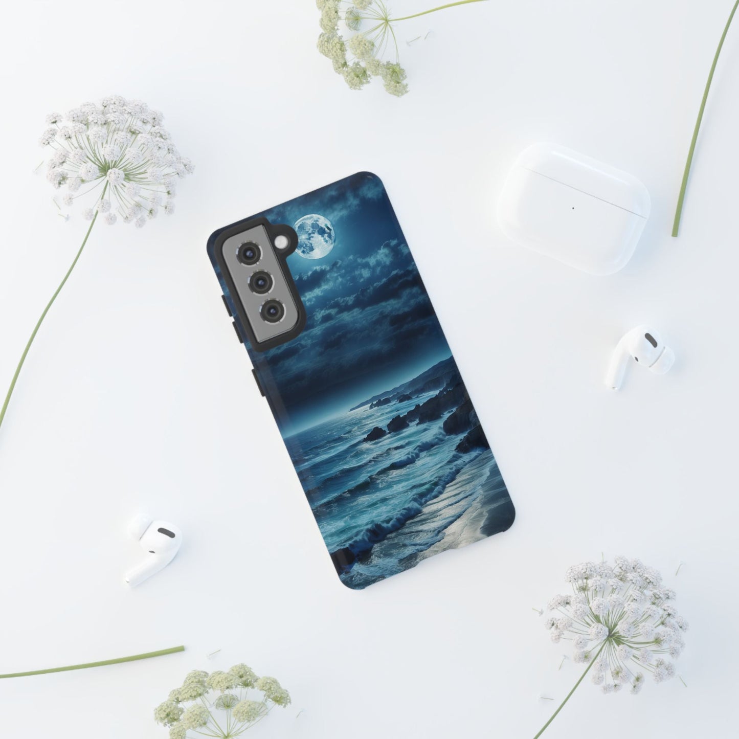 Midnight Ocean Moon - Samsung Galaxy Case - BOGO Cases