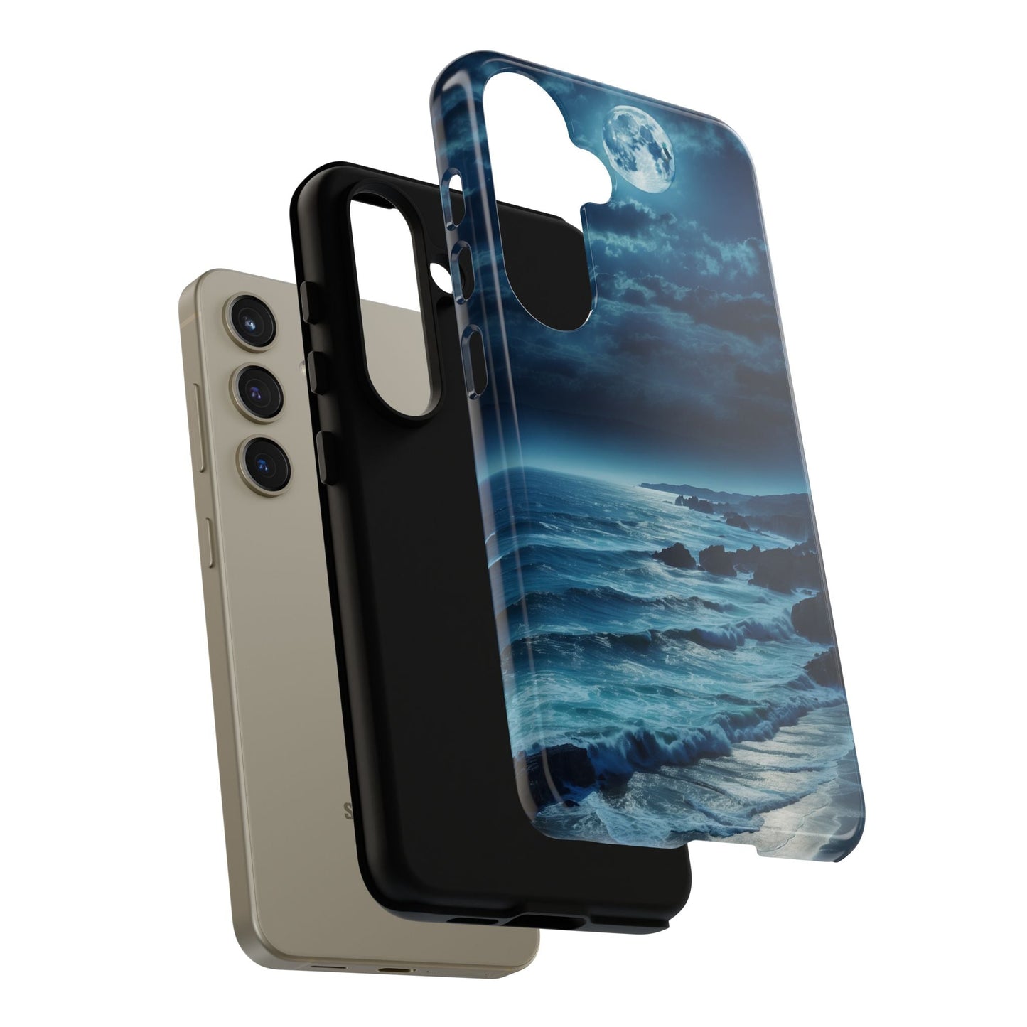 Midnight Ocean Moon - Samsung Galaxy Case - BOGO Cases