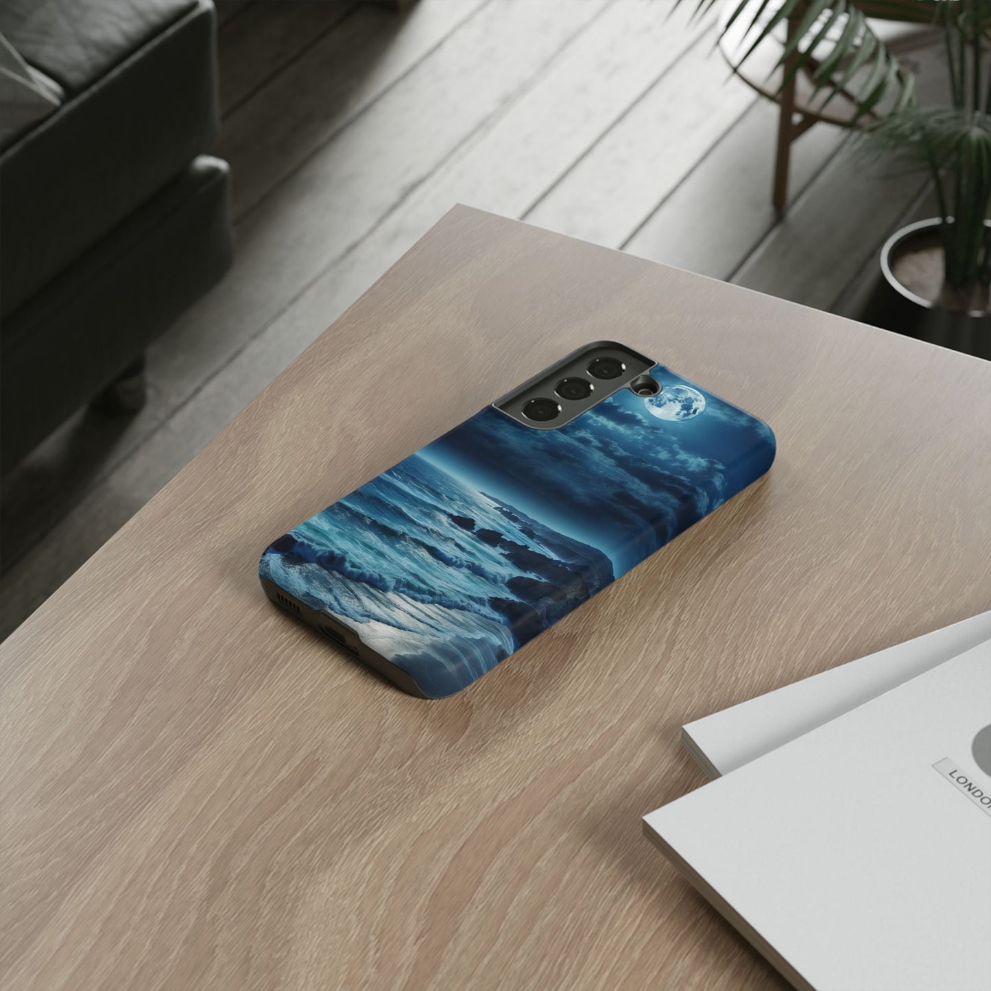 Midnight Ocean Moon - Samsung Galaxy Case - BOGO Cases