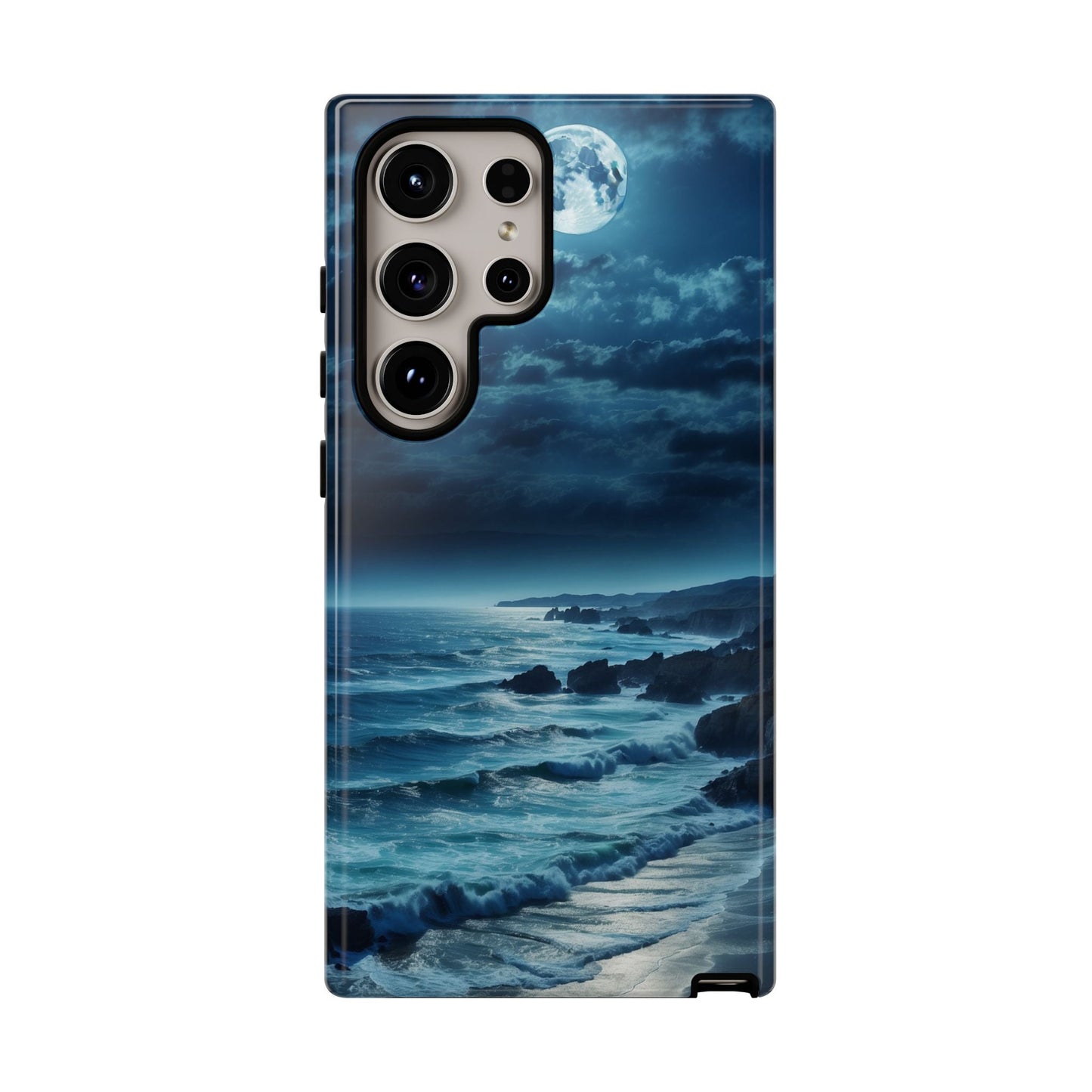 Midnight Ocean Moon - Samsung Galaxy Case - BOGO Cases