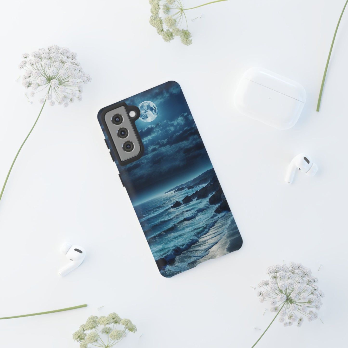 Midnight Ocean Moon - Samsung Galaxy Case - BOGO Cases